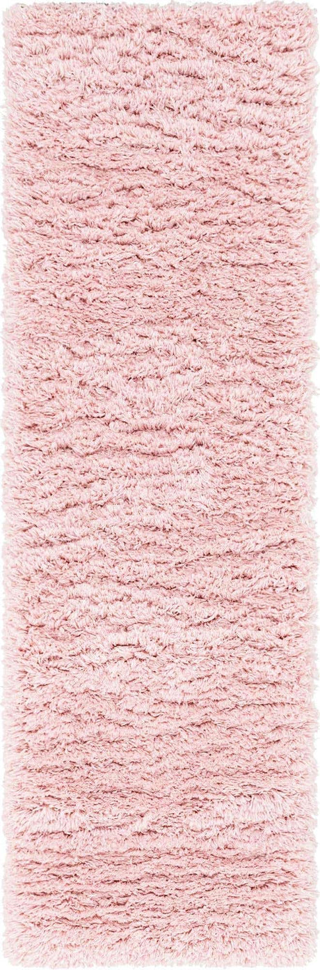 Pink Lace 2' x 6' 5 Infinity Shag Runner Area Rug Thick Soft Touch Fluffy & Plush Shaggy Pile 100% Polypropylene With Jute Backing Solid Color Minimalist Carpet for Sale at Rug Engine