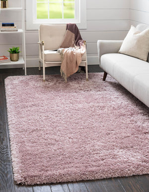 Lavender 9' x 12' Infinity Shag Rectangle Area Rug Thick Soft Touch Fluffy & Plush Shaggy Pile 100% Polypropylene With Jute Backing Solid Color Minimalist Carpet for Sale at Rug Engine