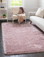 Lavender 9' x 12' Infinity Shag Rectangle Area Rug Thick Soft Touch Fluffy & Plush Shaggy Pile 100% Polypropylene With Jute Backing Solid Color Minimalist Carpet for Sale at Rug Engine