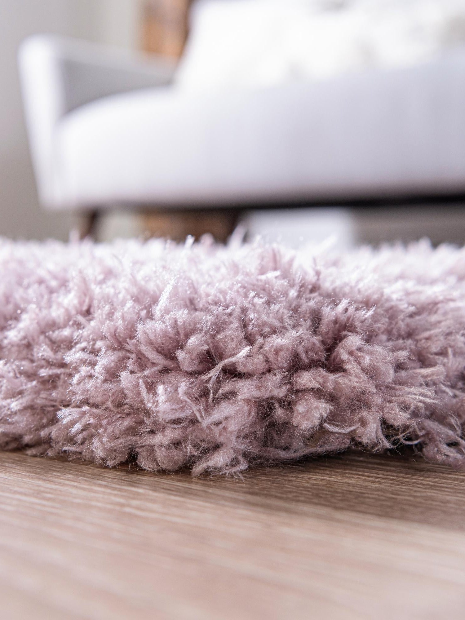 Lavender 8' x 10' Infinity Shag Rectangle Area Rug Thick Soft Touch Fluffy & Plush Shaggy Pile 100% Polypropylene With Jute Backing Solid Color Minimalist Carpet for Sale at Rug Engine