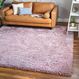 Lavender 8' x 8' Infinity Shag Square Area Rug Thick Soft Touch Fluffy & Plush Shaggy Pile 100% Polypropylene With Jute Backing Solid Color Minimalist Carpet for Sale at Rug Engine