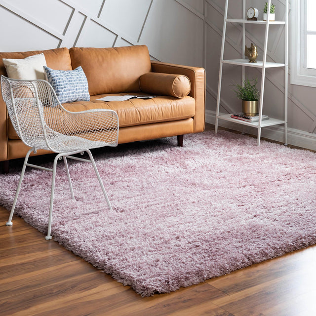 Lavender 8' x 8' Infinity Shag Square Area Rug Thick Soft Touch Fluffy & Plush Shaggy Pile 100% Polypropylene With Jute Backing Solid Color Minimalist Carpet for Sale at Rug Engine