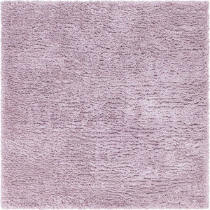 Lavender 8' x 8' Infinity Shag Square Area Rug Thick Soft Touch Fluffy & Plush Shaggy Pile 100% Polypropylene With Jute Backing Solid Color Minimalist Carpet for Sale at Rug Engine