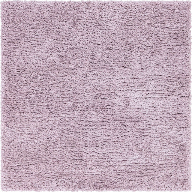 Lavender 8' x 8' Infinity Shag Square Area Rug Thick Soft Touch Fluffy & Plush Shaggy Pile 100% Polypropylene With Jute Backing Solid Color Minimalist Carpet for Sale at Rug Engine