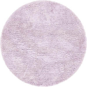 Lavender 8' x 8' Infinity Shag Round Area Rug Thick Soft Touch Fluffy & Plush Shaggy Pile 100% Polypropylene With Jute Backing Solid Color Minimalist Carpet for Sale at Rug Engine