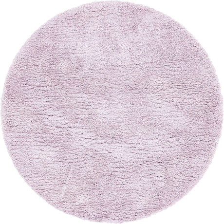 Lavender 8' x 8' Infinity Shag Round Area Rug Thick Soft Touch Fluffy & Plush Shaggy Pile 100% Polypropylene With Jute Backing Solid Color Minimalist Carpet for Sale at Rug Engine