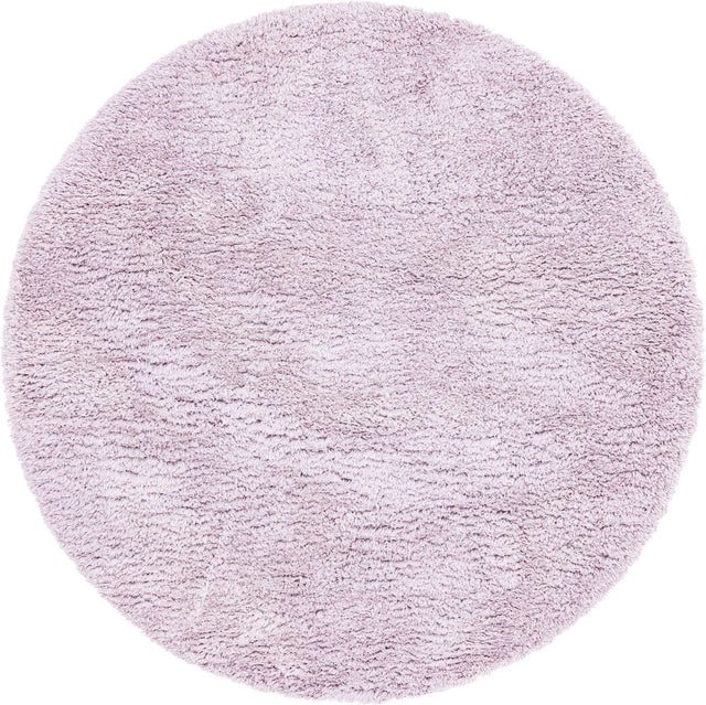 Lavender 8' x 8' Infinity Shag Round Area Rug Thick Soft Touch Fluffy & Plush Shaggy Pile 100% Polypropylene With Jute Backing Solid Color Minimalist Carpet for Sale at Rug Engine