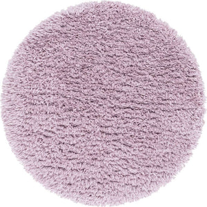 Lavender 3' 3 x 3' 3 Infinity Shag Round Area Rug Thick Soft Touch Fluffy & Plush Shaggy Pile 100% Polypropylene With Jute Backing Solid Color Minimalist Carpet for Sale at Rug Engine