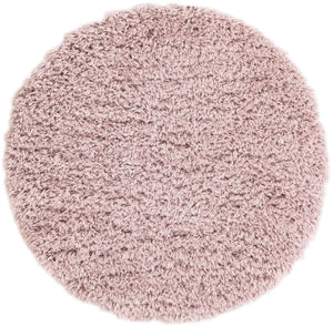 Lavender 4' 1 x 4' 1 Infinity Shag Round Area Rug Thick Soft Touch Fluffy & Plush Shaggy Pile 100% Polypropylene With Jute Backing Solid Color Minimalist Carpet for Sale at Rug Engine