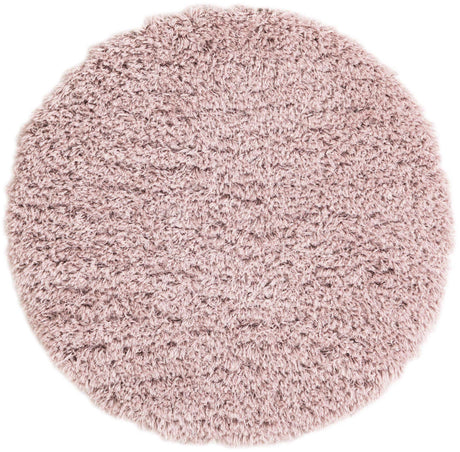 Lavender 4' 1 x 4' 1 Infinity Shag Round Area Rug Thick Soft Touch Fluffy & Plush Shaggy Pile 100% Polypropylene With Jute Backing Solid Color Minimalist Carpet for Sale at Rug Engine
