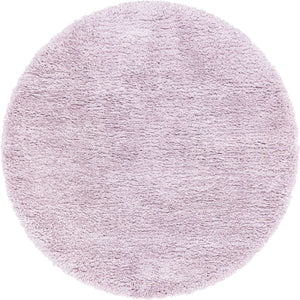 Lavender 6' 7 x 6' 7 Infinity Shag Round Area Rug Thick Soft Touch Fluffy & Plush Shaggy Pile 100% Polypropylene With Jute Backing Solid Color Minimalist Carpet for Sale at Rug Engine