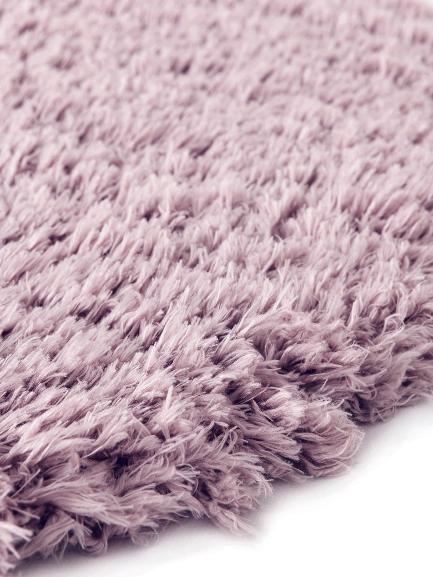 Lavender 6' 1 x 6' 1 Infinity Shag Round Area Rug Thick Soft Touch Fluffy & Plush Shaggy Pile 100% Polypropylene With Jute Backing Solid Color Minimalist Carpet for Sale at Rug Engine
