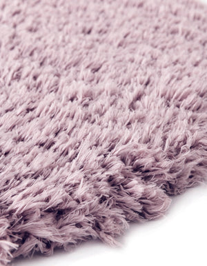 Lavender 5' 1 x 5' 1 Infinity Shag Round Area Rug Thick Soft Touch Fluffy & Plush Shaggy Pile 100% Polypropylene With Jute Backing Solid Color Minimalist Carpet for Sale at Rug Engine