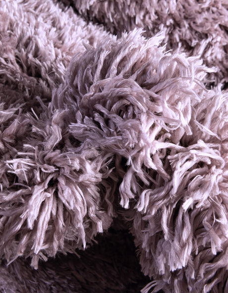 Lavender 5' 1 x 5' 1 Infinity Shag Round Area Rug Thick Soft Touch Fluffy & Plush Shaggy Pile 100% Polypropylene With Jute Backing Solid Color Minimalist Carpet for Sale at Rug Engine