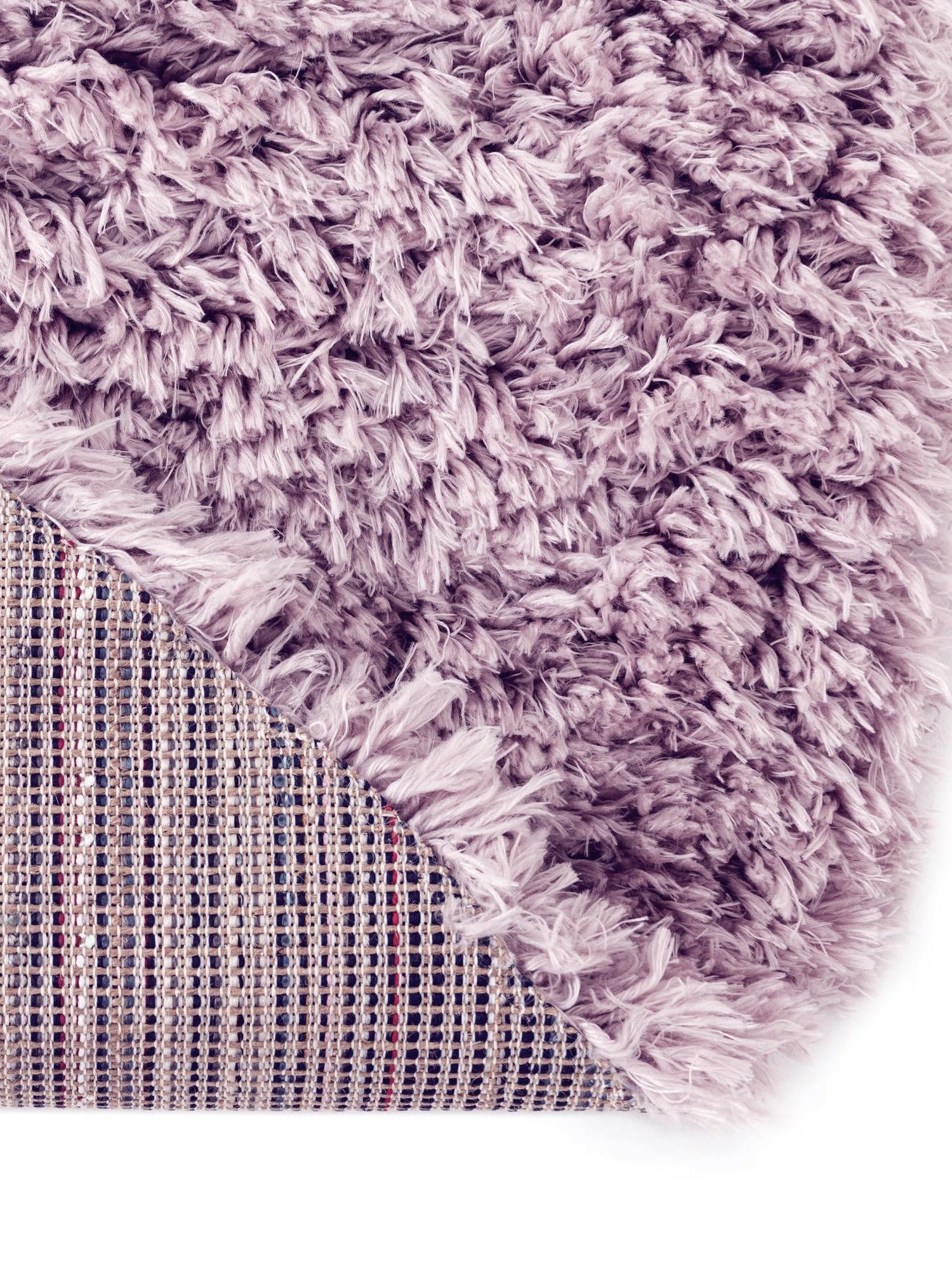 Lavender 3' 3 x 3' 3 Infinity Shag Round Area Rug Thick Soft Touch Fluffy & Plush Shaggy Pile 100% Polypropylene With Jute Backing Solid Color Minimalist Carpet for Sale at Rug Engine