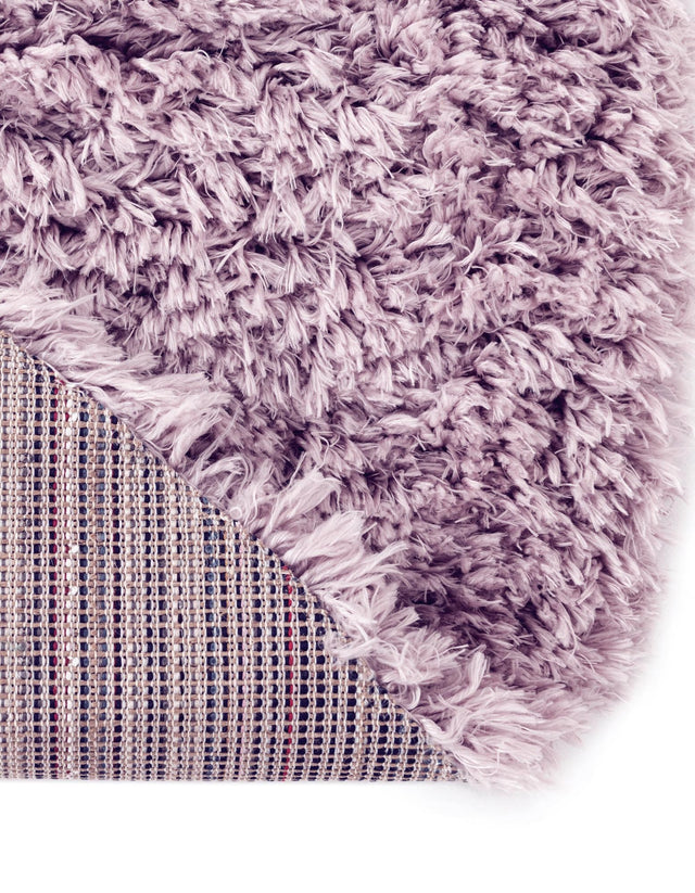 Lavender 5' 1 x 5' 1 Infinity Shag Round Area Rug Thick Soft Touch Fluffy & Plush Shaggy Pile 100% Polypropylene With Jute Backing Solid Color Minimalist Carpet for Sale at Rug Engine