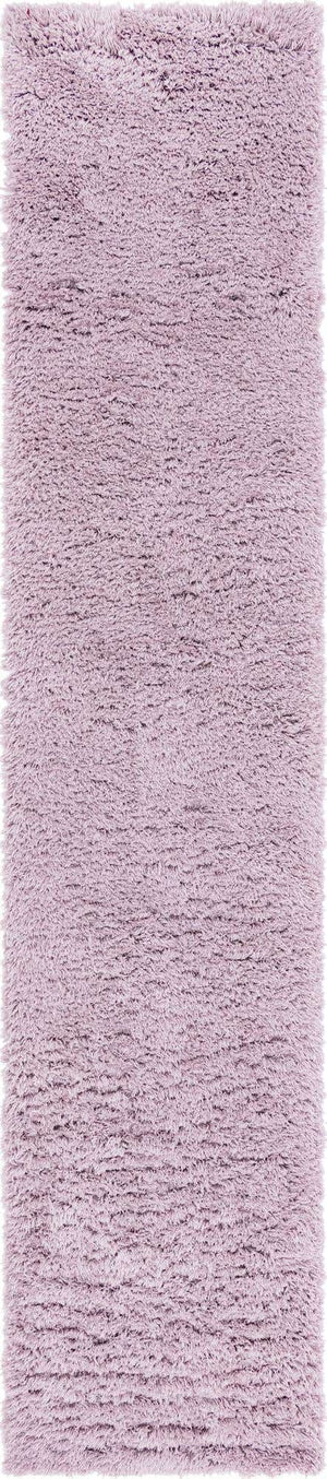 Lavender 2' 7 x 13' 1 Infinity Shag Runner Area Rug Thick Soft Touch Fluffy & Plush Shaggy Pile 100% Polypropylene With Jute Backing Solid Color Minimalist Carpet for Sale at Rug Engine