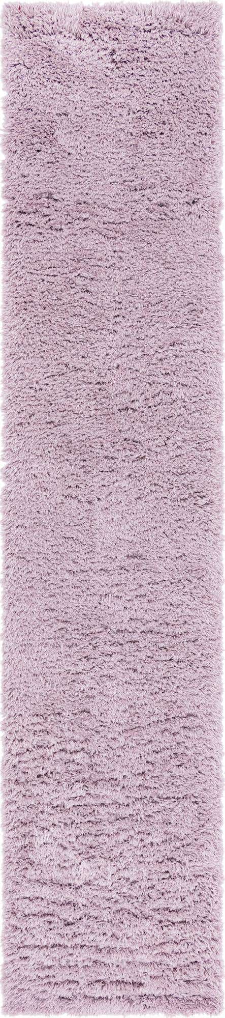 Lavender 2' 7 x 13' 1 Infinity Shag Runner Area Rug Thick Soft Touch Fluffy & Plush Shaggy Pile 100% Polypropylene With Jute Backing Solid Color Minimalist Carpet for Sale at Rug Engine