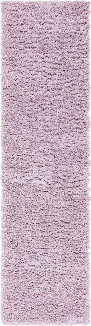 Lavender 2' 7 x 10' Infinity Shag Runner Area Rug Thick Soft Touch Fluffy & Plush Shaggy Pile 100% Polypropylene With Jute Backing Solid Color Minimalist Carpet for Sale at Rug Engine