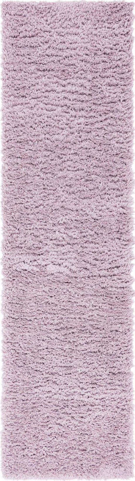 Lavender 2' 7 x 10' Infinity Shag Runner Area Rug Thick Soft Touch Fluffy & Plush Shaggy Pile 100% Polypropylene With Jute Backing Solid Color Minimalist Carpet for Sale at Rug Engine