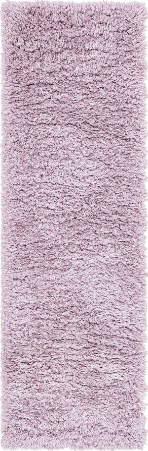 Lavender 2' x 6' 5 Infinity Shag Runner Area Rug Thick Soft Touch Fluffy & Plush Shaggy Pile 100% Polypropylene With Jute Backing Solid Color Minimalist Carpet for Sale at Rug Engine