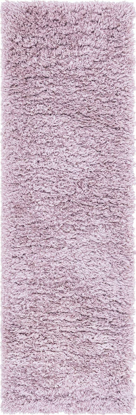 Lavender 2' x 6' 5 Infinity Shag Runner Area Rug Thick Soft Touch Fluffy & Plush Shaggy Pile 100% Polypropylene With Jute Backing Solid Color Minimalist Carpet for Sale at Rug Engine