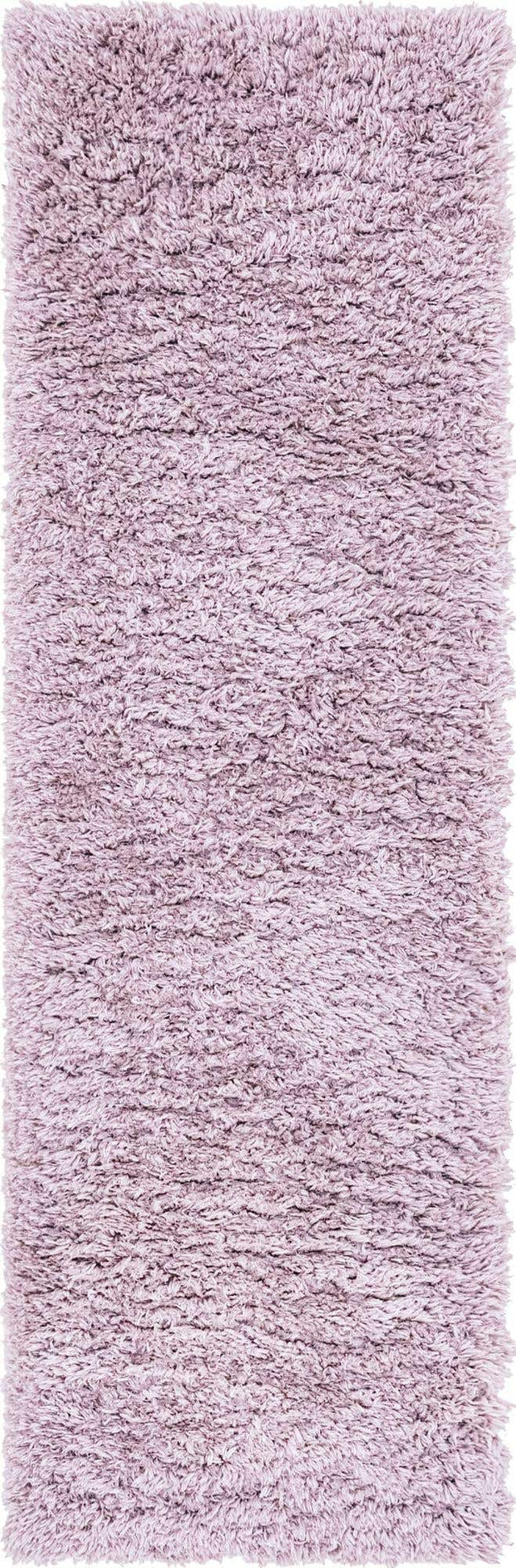 Lavender 2' x 6' 5 Infinity Shag Runner Area Rug Thick Soft Touch Fluffy & Plush Shaggy Pile 100% Polypropylene With Jute Backing Solid Color Minimalist Carpet for Sale at Rug Engine