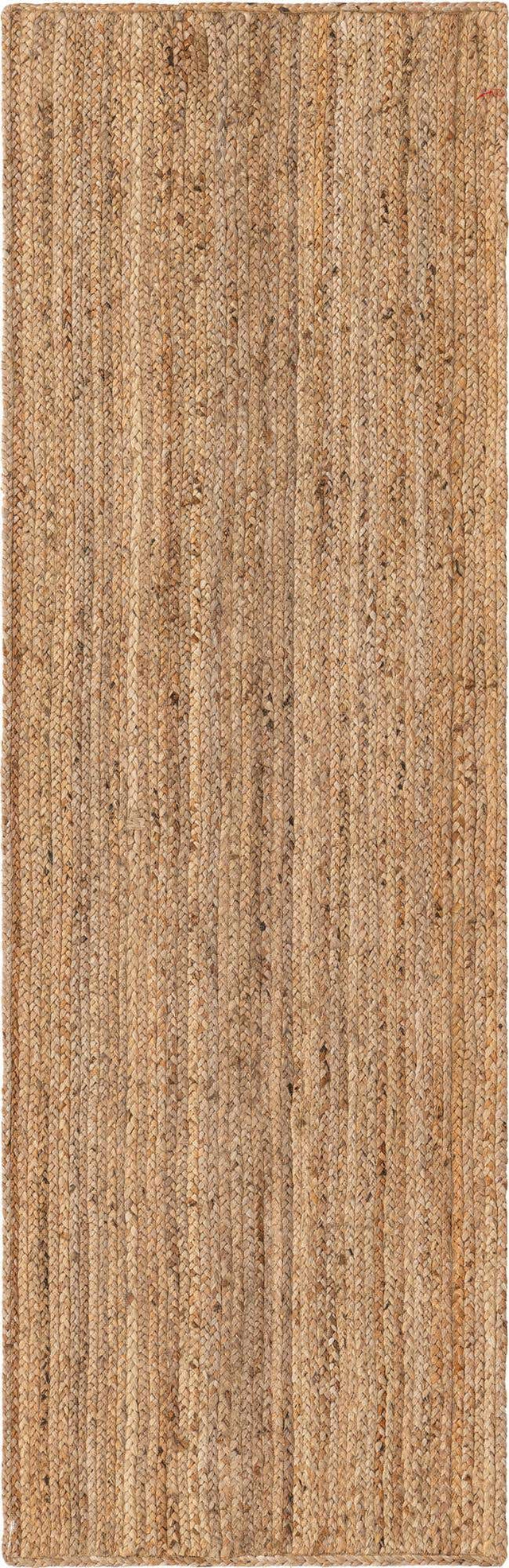Natural 3' x 8' Braided Jute Runner Rug