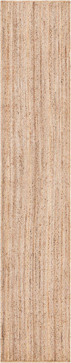Natural 3' x 13' 1 Braided Jute Runner Rug