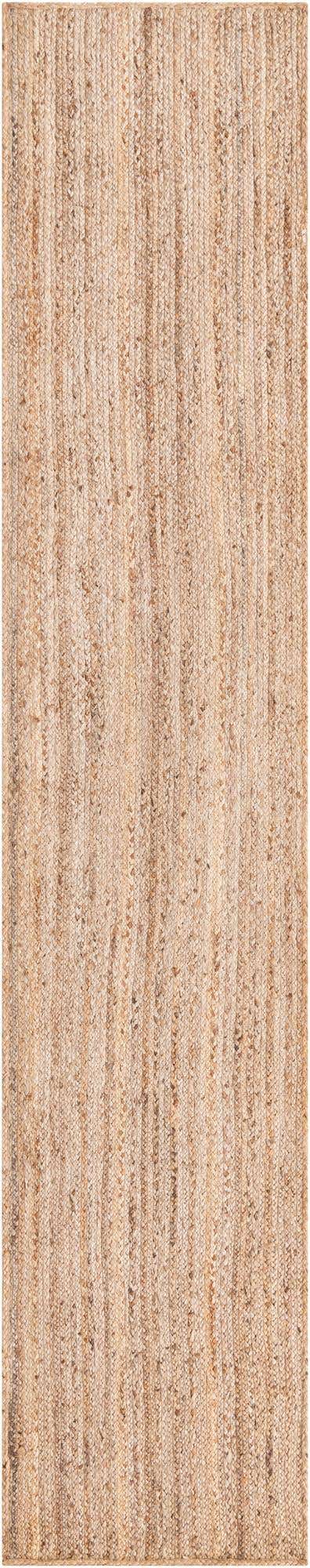 Natural 3' x 13' 1 Braided Jute Runner Rug
