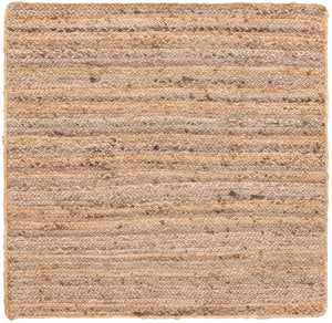 Natural 4' 1 x 4' 1 Braided Jute Square Rug
