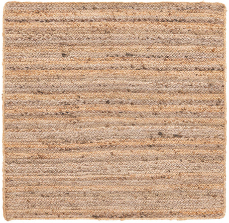 Natural 4' 1 x 4' 1 Braided Jute Square Rug
