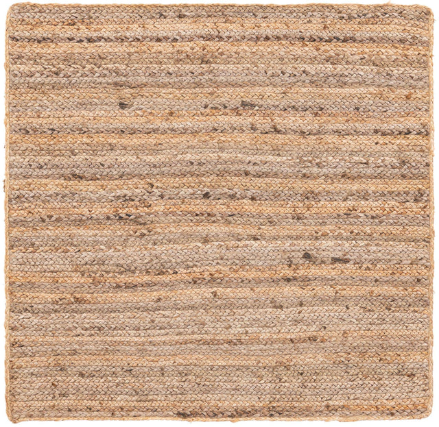 Natural 4' 1 x 4' 1 Braided Jute Square Rug