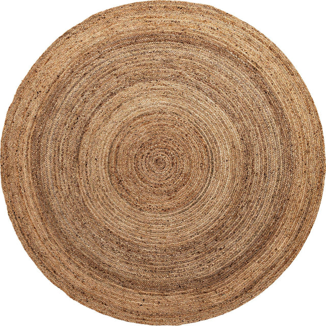 Natural 7' 1 x 7' 1 Braided Jute Round Rug