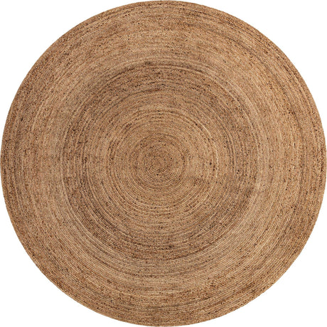 Natural 10' x 10' Braided Jute Round Rug