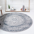 Gray 5' 1 x 5' 1 Sumter Round Area Rug Contemporary Durable Easy Clean Carpet for Bedrooms, Living Areas, Dining, Office, Dorms for Sale at Rug Engine