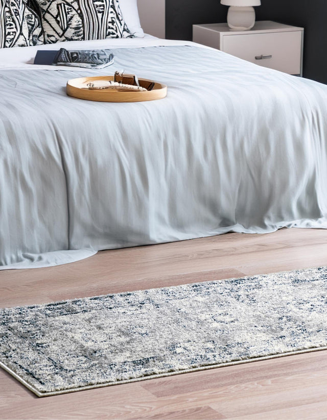 Gray 2' 7 x 10' Sumter Runner Area Rug Contemporary Durable Easy Clean Carpet for Bedrooms, Living Areas, Dining, Office, Dorms for Sale at Rug Engine