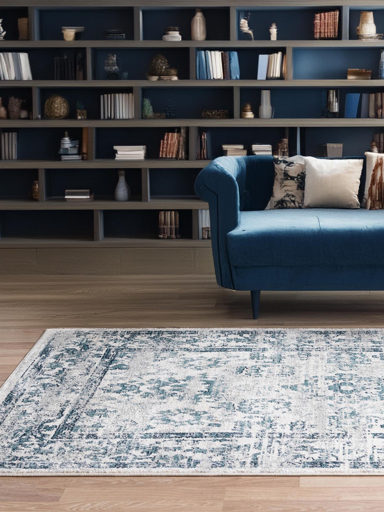 Ivory 9' x 12' Sumter Rectangle Area Rug Contemporary Durable Easy Clean Carpet for Bedrooms, Living Areas, Dining, Office, Dorms for Sale at Rug Engine