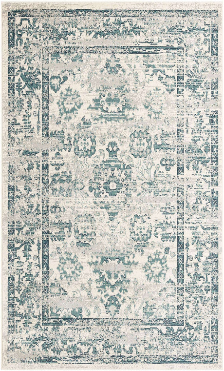 Ivory 5' 1 x 8' Sumter Rectangle Area Rug Contemporary Durable Easy Clean Carpet for Bedrooms, Living Areas, Dining, Office, Dorms for Sale at Rug Engine