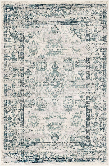 Ivory 4' 1 x 6' 1 Sumter Rectangle Area Rug Contemporary Durable Easy Clean Carpet for Bedrooms, Living Areas, Dining, Office, Dorms for Sale at Rug Engine