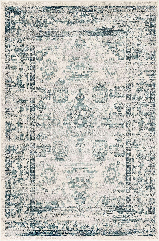 Ivory 4' 1 x 6' 1 Sumter Rectangle Area Rug Contemporary Durable Easy Clean Carpet for Bedrooms, Living Areas, Dining, Office, Dorms for Sale at Rug Engine