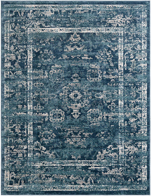 Navy Blue 8' x 10' Sumter Rectangle Area Rug Contemporary Durable Easy Clean Carpet for Bedrooms, Living Areas, Dining, Office, Dorms for Sale at Rug Engine
