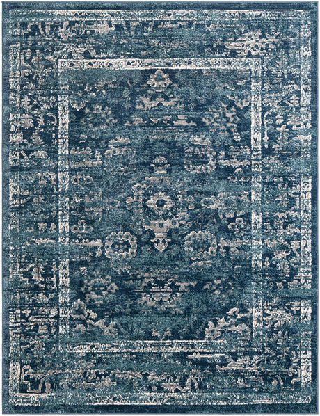 Navy Blue 8' x 10' Sumter Rectangle Area Rug Contemporary Durable Easy Clean Carpet for Bedrooms, Living Areas, Dining, Office, Dorms for Sale at Rug Engine