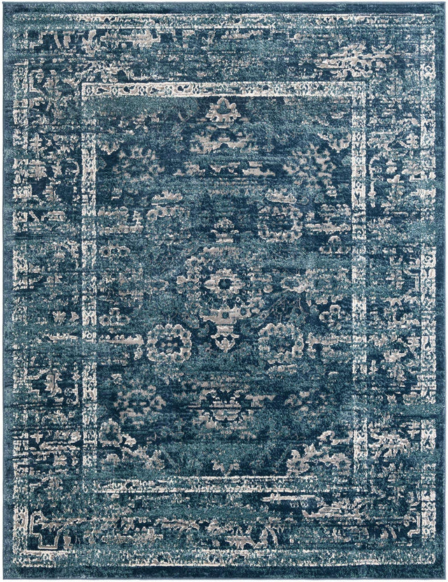 Navy Blue 8' x 10' Sumter Rectangle Area Rug Contemporary Durable Easy Clean Carpet for Bedrooms, Living Areas, Dining, Office, Dorms for Sale at Rug Engine