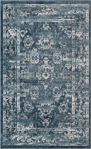 Navy Blue 5' 1 x 8' Sumter Rectangle Area Rug Contemporary Durable Easy Clean Carpet for Bedrooms, Living Areas, Dining, Office, Dorms for Sale at Rug Engine