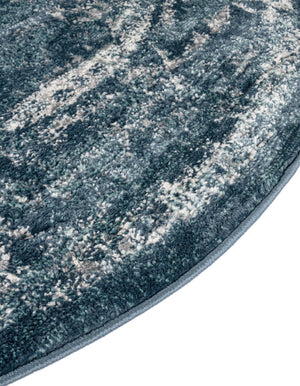 Navy Blue 5' 1 x 5' 1 Sumter Round Area Rug Contemporary Durable Easy Clean Carpet for Bedrooms, Living Areas, Dining, Office, Dorms for Sale at Rug Engine