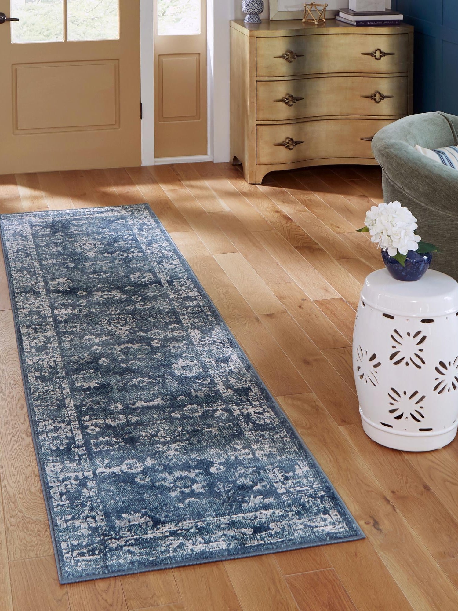 Navy Blue 2' x 6' 1 Sumter Runner Area Rug Contemporary Durable Easy Clean Carpet for Bedrooms, Living Areas, Dining, Office, Dorms for Sale at Rug Engine
