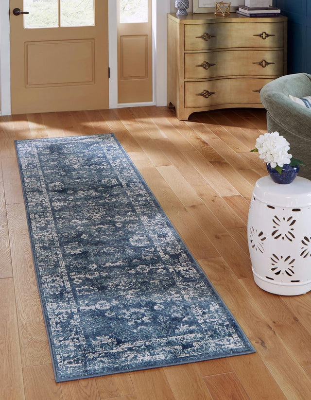 Navy Blue 2' x 6' 1 Sumter Runner Area Rug Contemporary Durable Easy Clean Carpet for Bedrooms, Living Areas, Dining, Office, Dorms for Sale at Rug Engine