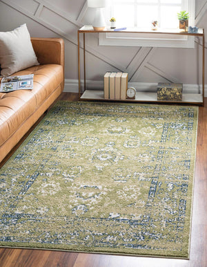 Green 8' x 10' Sumter Rectangle Area Rug Contemporary Durable Easy Clean Carpet for Bedrooms, Living Areas, Dining, Office, Dorms for Sale at Rug Engine