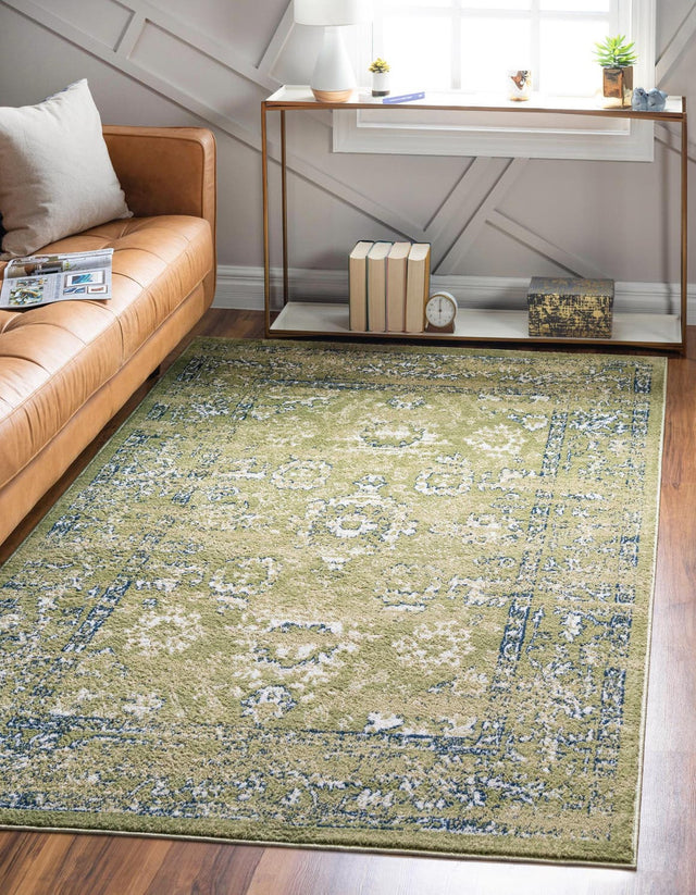 Green 8' x 10' Sumter Rectangle Area Rug Contemporary Durable Easy Clean Carpet for Bedrooms, Living Areas, Dining, Office, Dorms for Sale at Rug Engine